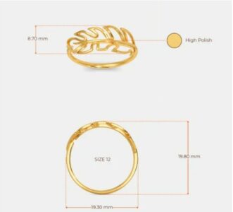 Fancy A Feather Gold Ring - Image 2