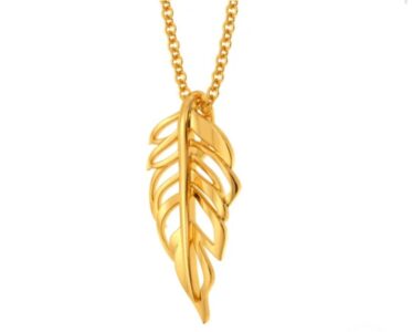 Feather Fizz Gold Pendant