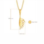 Feather Flow Gold Pendant - Image 3