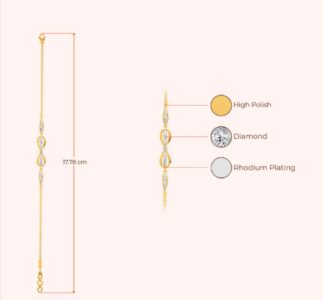 Opulent Ruffle Diamond Bracelet - Image 6