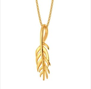 Plume play Gold Pendants
