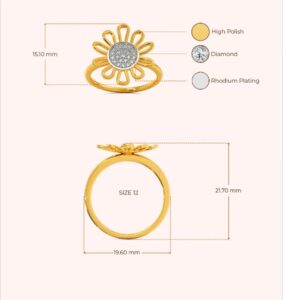 Sunflower Season Diamond Ring - Image 5